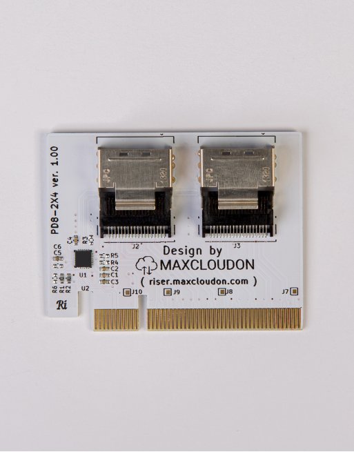 Bifurcated Riser U.2 NVMe SSD X8 to 2X4 | PCIe Bifurcation U.2 NVMe SSD