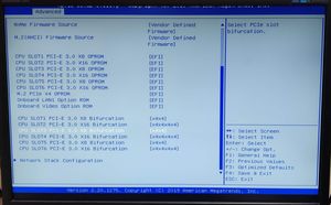 PCIe 3.0 bifurcation
